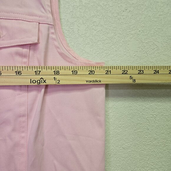 Quacker Factory Pink Rhinestone Embellished Sleeveless Button Up Shirt Large Art - Picture 11 of 12